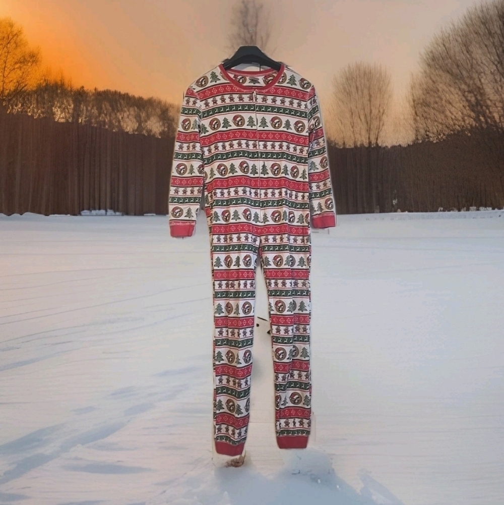 Buc'ees Unisex Christmas One Piece Pajamas Size L Unisex